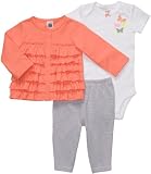 Carter’s 3pc Cardigan Legging Set — orange size: 12 months