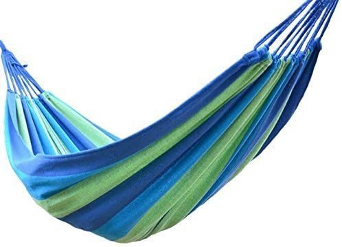 Stormiay Outdoor Leisure Double 1Person Cotton Hammocks 450lbs Ultralight Camping Hammock (Blue-2)