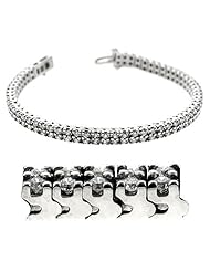 14K White Gold 5cttw Round Diamond Bracelet