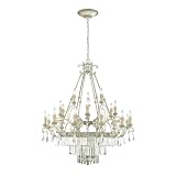 Eurofase Lighting 19361-017 Gold with Antique Silver Classics Victorian 25 Light Clairemont Chandeli