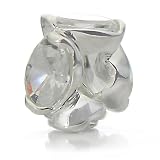 Pacific Beads Silver Plated Crystal Bead - 