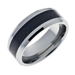 Schumann Design Ehering / Trauring / Partnerring core.wolfram Wolframring mit Carbon Einlage schwarz  TW015.01.52