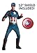 Rubie's Men's Deluxe Captain America Muscle Chest Costume and Shield Bundle