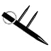 Valor Prong Key Chain, Ninja Black