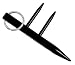 Prong Key Chain Ninja Black