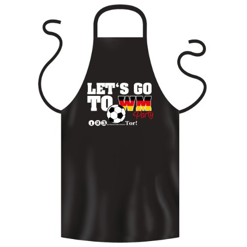 Fussball Grillschürze Fanartikel Deutschland Schürze zur Weltmeisterschaft 2014 Party Geschenk Fussballfans, Grill Zubehör in schwarz Party : )
