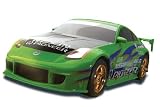 Micro Scalextric G2086 Nissan 350Z Green 1:64 Scale Slot Car