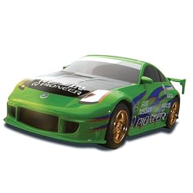 Micro Scalextric G2086 Nissan 350Z Green 1:64 Scale Slot Car