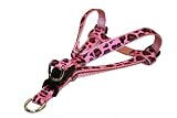 Xsmall Pink Leopard Dog Harness 1/2 wide Adjusts Picture