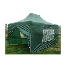 NEW WATERPROOF 3M X 4.5M POP UP TENT GAZEBO MARQUEE PARTY TENT CANOPY+ 4 SIDES (GREEN)