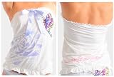 Ed Hardy White Tube Top w/Lilac Bow 3006BB