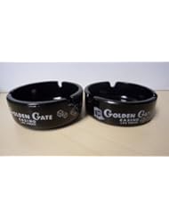 Vintage Ashtray 2 Golden Gate Casino Las Vegas Ashtrays Approx. 3 1/2 inches across/wide Collectible (Glass)