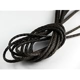 （クツヒモドットコム）靴ひも.com　オーガニックコットン靴紐（濃茶・約2.5ｍｍ）80cm・90cm・100cm みつろう無
