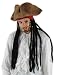 Scallywag Pirate Tricorn Costume Hat Adult Brown Unisex A3460 [Apparel] elope