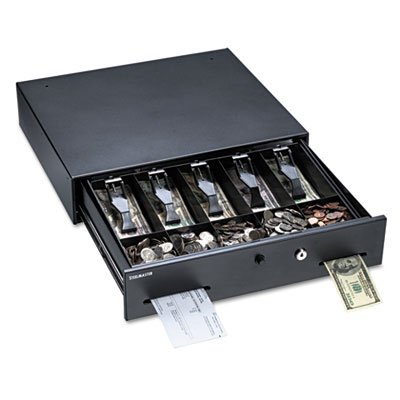 New-STEELMASTER by MMF Industries 225106001 - Alarm Alert Steel Cash Drawer w/Deadbolt/Push-Button Release Lock, Black - MMF225106001