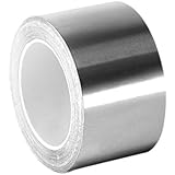 TapeCase 1" width x 3yd length (1 roll), Converted from 3M 3361 Silver High Temperature Stainless Steel/Acrylic Adhesive Foil Tape