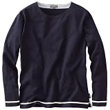 (エディー・バウアー) Eddie Bauer 長袖ドライタッチコットンワイドクルーネックＴシャツ(ネイビー M)