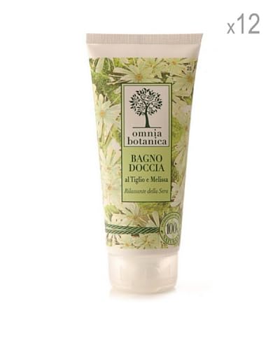 Omnia Botanica Set 12 Pezzi Bagnodoccia Rilassante della Sera Tiglio e Melissa 200 ml cad.