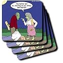 Halloween - Zombie on Atkins Diet - Set Of 4 Ceramic Tile Coasters