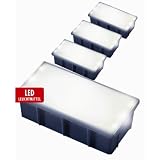 LED Pflasterstein 4er-Set weiss - 20x10cm