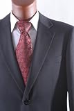 Mens Single Breasted Two Button 100% Wool Black Dress Suit