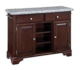 Grey Granite Top on Cherry Cabinet by Home Styles - Medium Wood (9300-1073) ....
