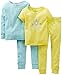 Carter's Baby Girls' 4 Piece Pant PJ Set (Baby) - Bunny