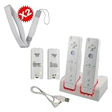 2x 2800 Battery+Remote Controller Charger+Strap for Wii