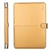 MOSISO PU Leather Case Only Compatible MacBook Air 13 Inch A1466 / A1369, Premium Quality Book Folio Protective Stand Cover Sleeve, Gold