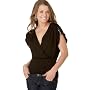 6 Degrees Banded Bottom Sequin Shoulder Top
