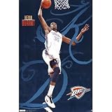 Oklahoma City Thunder Kevin Durant Sports Poster - 22x34 custom fit with RichAndFramous Black 22 inch Poster Hangers