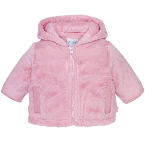 The Children's Place Newborn Faux-fur Hooded Jacket Sizes 0 - 12m