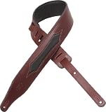 Levy's Leathers M17W-BRG Carving Leather Guitar Strap