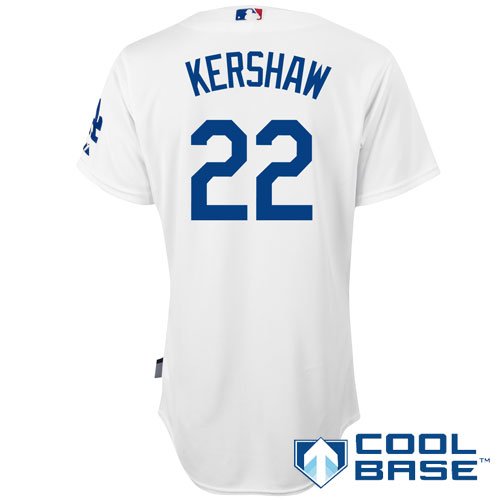Los Angeles Dodgers Authentic Clayton Kershaw Home Cool Base Jersey