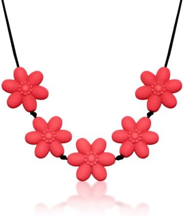 Siliconies Flower Necklace (Teething/Nursing) - Gladiolus Red