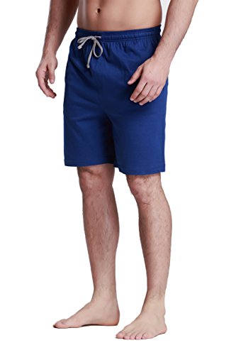 Men's OctaneUnder 100% Cotton Knit Sleep Shorts-Blue-2XL