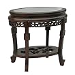 Antique Style Coffee/Sofa Table Marble Top Intricate Hand-carved Trim
