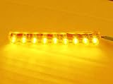 Amber 9 LED Strip NEON MOTORCYCLE / CAR / BOAT / HOME / POD LIGHT BRIGHT ACCENT GLOW 9LED FLEXIBLE WATER PROOF, Aquarium Light Under Water Proof Tank