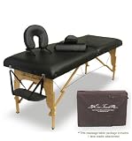 OneTouch 30 Elite Series Portable Massage Table Luxury Padding - Black 4Q