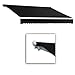 Awntech 16-Feet Galveston Semi-Cassette Manual Retractable Awning, 120-Inch Projection, Black