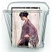 Magazine Rack Wall Mount (Chrome) (12.4"H x 12.9"W x 4"D)