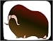 Mouse Pad with brown, musk, hair, standing, horns, ox