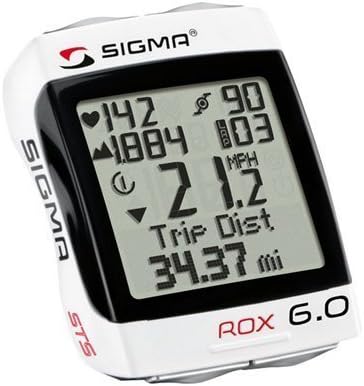 Sigma Sport ROX 6.0 CAD Cyclocomputer, White by Sigma