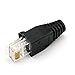 Maxmoral 100-Pack CAT5E CAT6 RJ45 Ethernet Network Cable Strain Relief Boots - Black