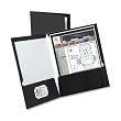 Oxford Executive-Style Laminated Portfolios, 8-1/2"x11", Black, 25/Box ESS51706
