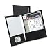 Oxford Executive-Style Laminated Portfolios, 8-1/2"x11", Black, 25/Box ESS51706