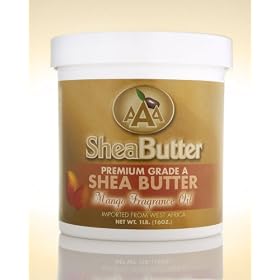 100% Unrefined Certified Grade A Shea Butter with a Hint of Mango Fragrance Oil 16 oz. By AAA Shea Butter