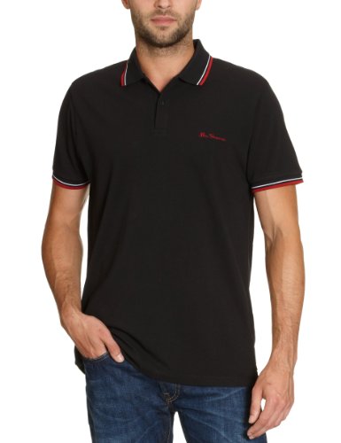 Ben Sherman Herren Poloshirt MC00001S, Gr. 46 (S), Schwarz (black 05) Preisvergleich