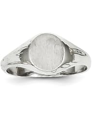 14k White Gold Childs Signet Ring