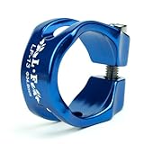 Lerway LF 34.9mm Road Bike MTB Seat Clamp Seatpost Clamp - Blue